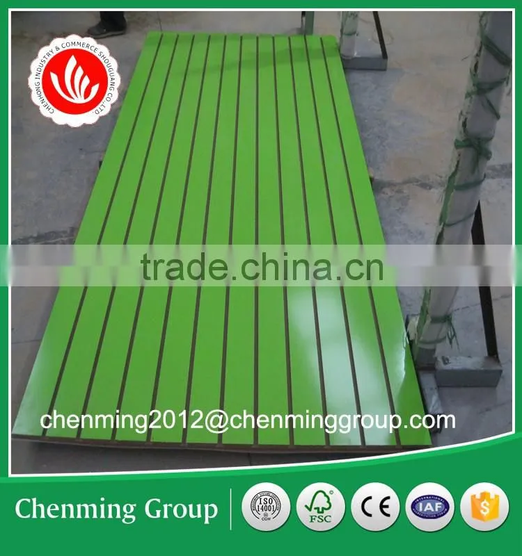 Melamine grooved mdf wall panels for furniture and decorative