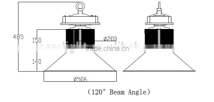 3 Years Waranty CE IEC RoHS Gold Supplier IP65 COB Factory 100W LED High Bay