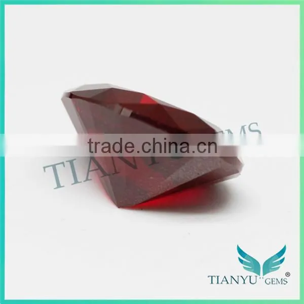 Wholesale loose gemstones 8# oval-shape red ruby price synthetic gemstone