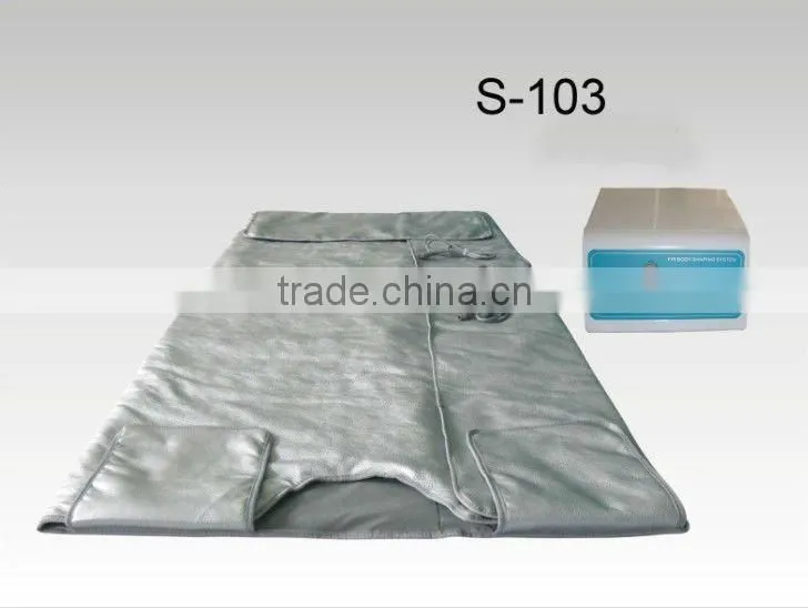 Luxury PU leather,infrared heating,two zones,matel controller sauna wrap