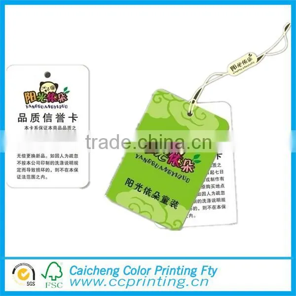 Jeans paper hant tag laundry tag paper