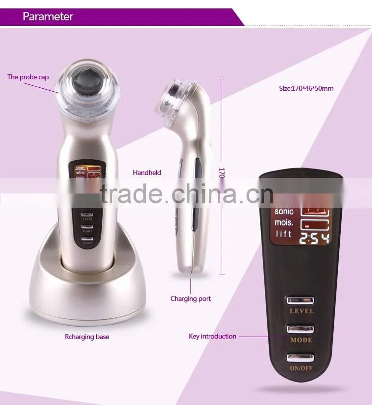 Portable Mesotherapy Needle Free Skin Rejuvenation Electrophoresis Facial Skin Photon Lights Machine