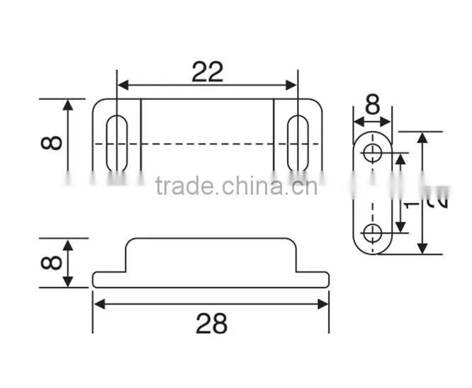 Plastic Cabinet Cupboard Door Magnetic Mini Push Latch