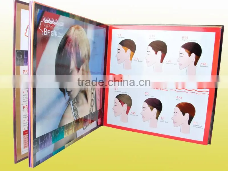 OEM Manufacturer Salon Professional Hair Dye Color Chart/Color Swatch Book