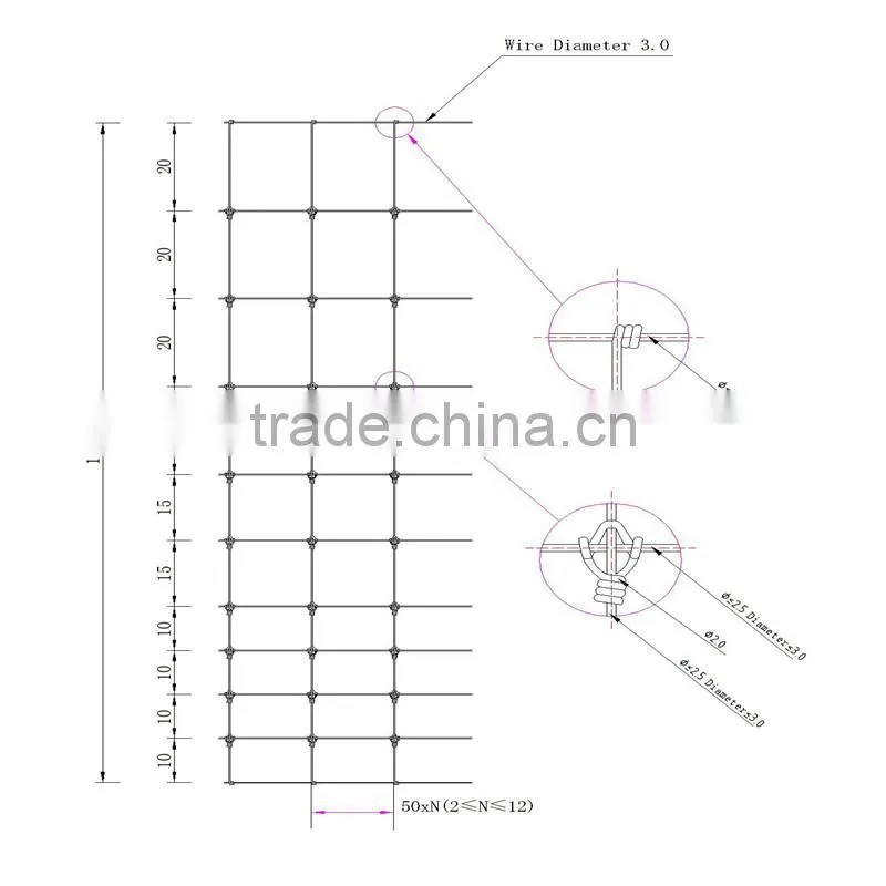 Anping Deming produce crosslock knot Field fence