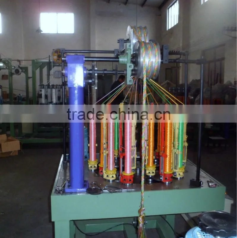 16 spindle Cheap high speed round/flat rope braiding machine