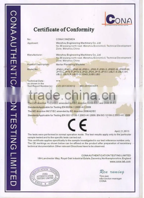 3m3/h UBJ3 Peristaltic cement mortar injection pump for sale
