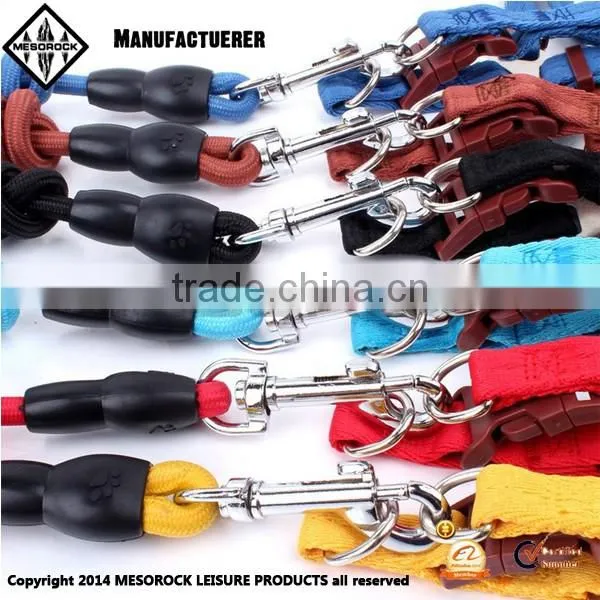 Good quality wholesale comfortable adjustable nylon dog leash dog collar