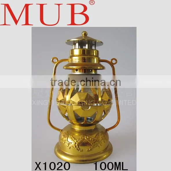 100ml Lamp Light Shape Antique Gold Arabic Perfume Bottles