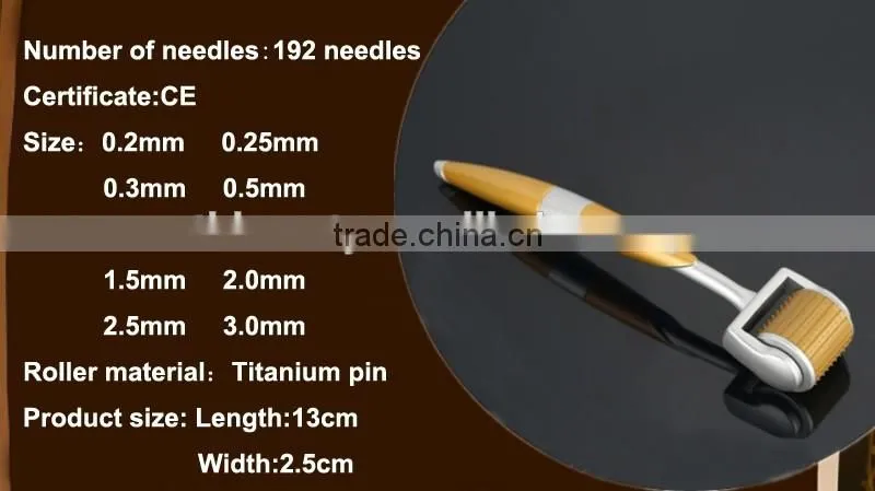 2017 Derma Pen Needles Derma Roller 192 Needles Roller Microneedle Titanium dermaroller factory price