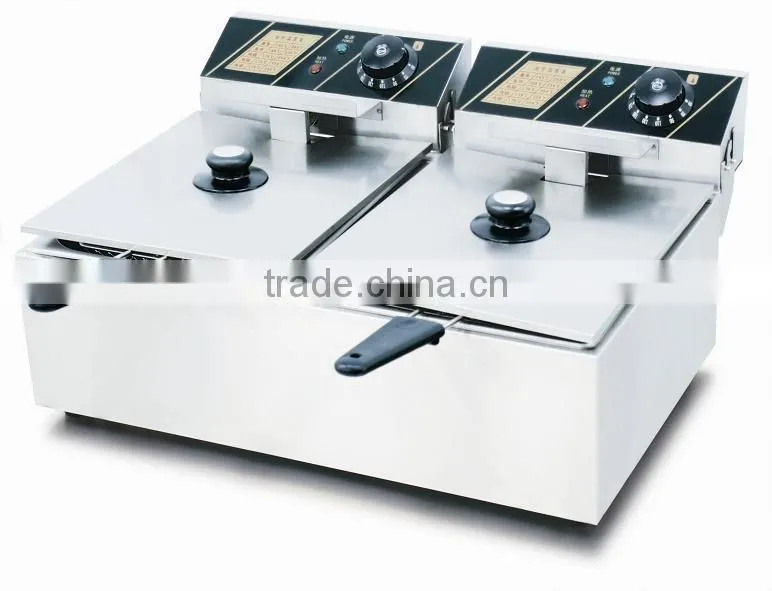 Commercial Stainless Steel Electric Countertop Deep Fryer GRT - E20B