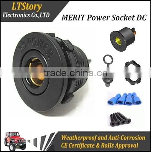 Europe type Marine Car Boat Smart electrical power socket 12v