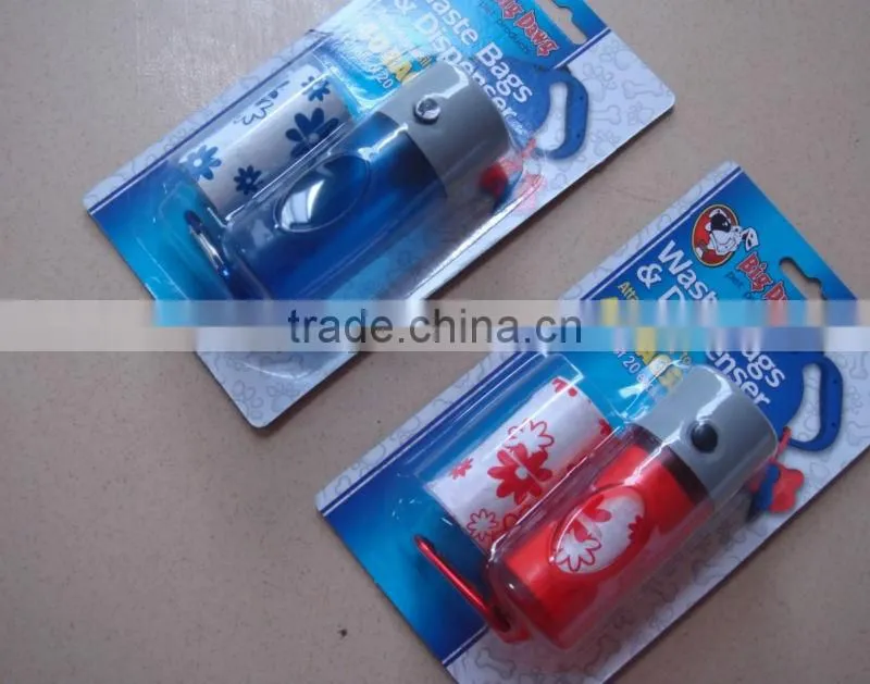 2-in-1 LED pet trash bag dispenser
