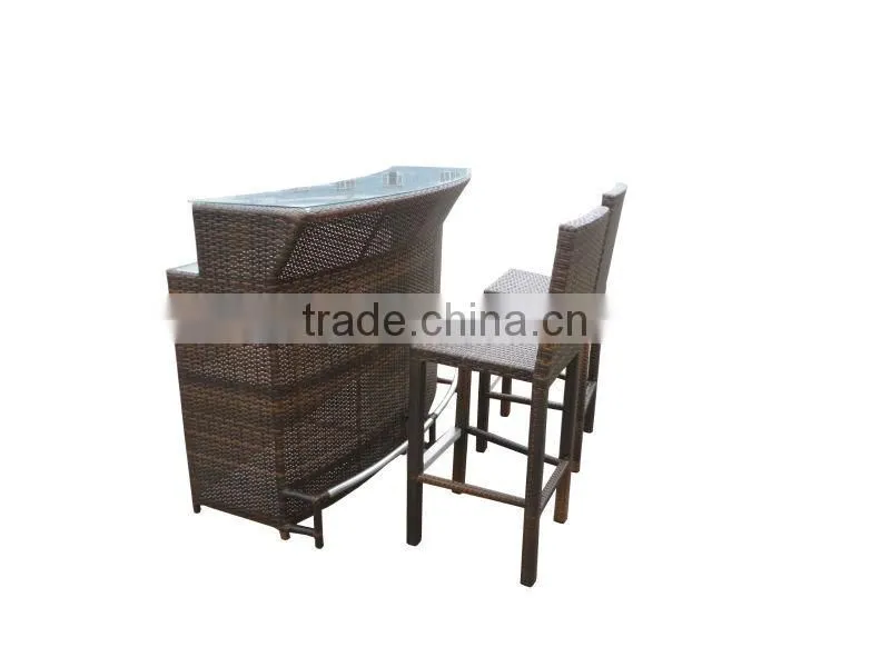 CF709C-4 outdoor plastic rattan bar furniture