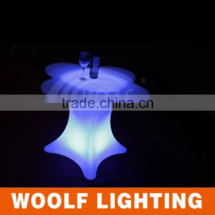 Plastic rechargeable 16 colors RGB waterproof led coffee table