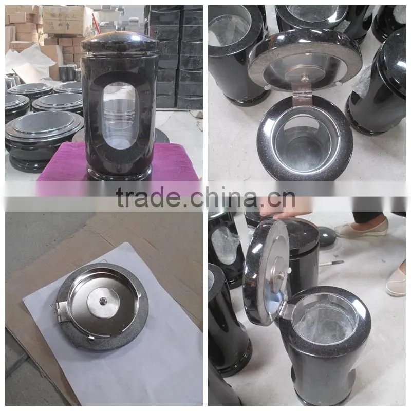 Shan'xi black granite stone lattern for gravestone