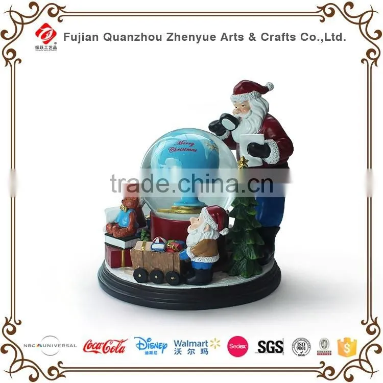New year polyresin lifelike santa claus sculpture