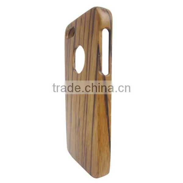 OEM custom 100% wood smart phone case,zebra wood cover for iPhone5 5C
