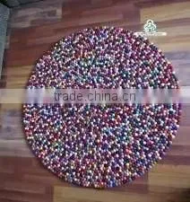 felt ball rug/wool felt balls
