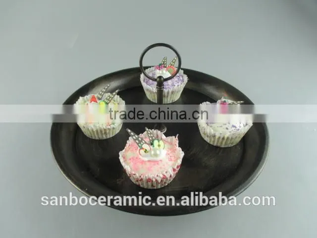 Colored mini cake stand in high fashion and quality, metal white cake stand