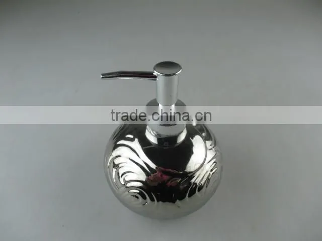 stocked ceramics silver color bath jar modern design