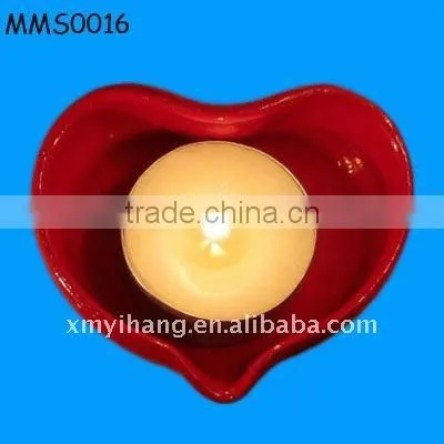 ceramic hearted shaped wedding candle gift