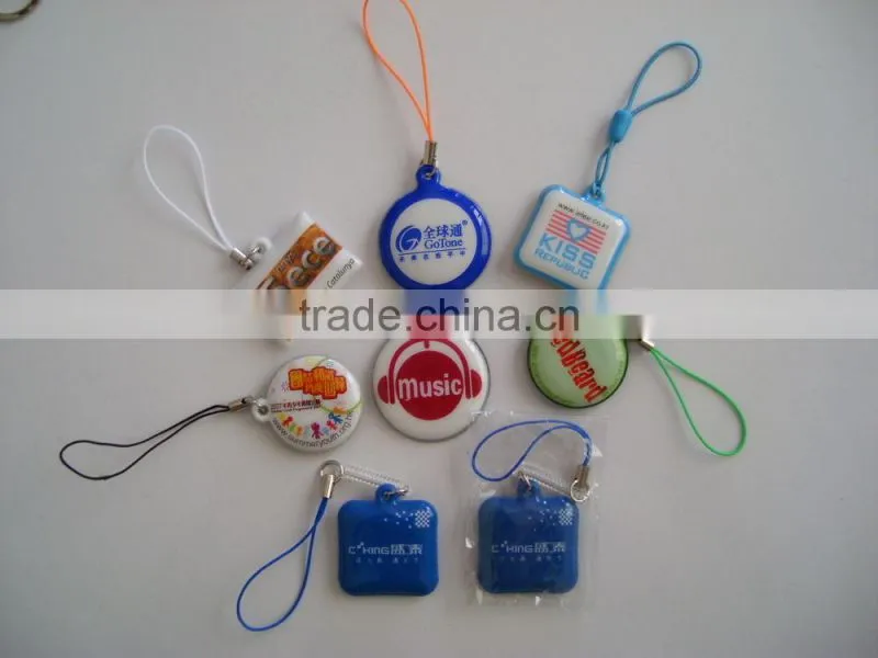 Promotional kids mobile phone cleaner chain with string
