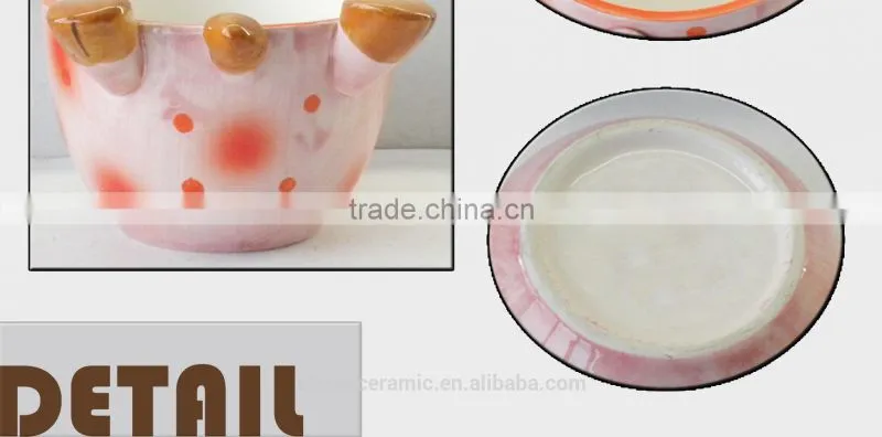 Hot sale 3D animal ceramic baby bowl