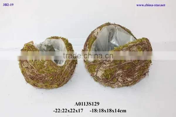 natural moss wreath with hole
