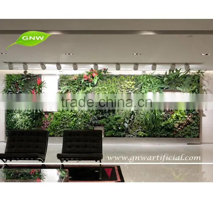 GNW GLW081 Wholesale Fake Garden Walls design Plant wall for Library Decoration