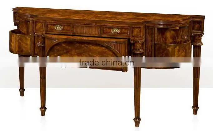 Highly Refine Regency English Victorian Designed Solid Wood Veneer Bureau Plat Office Writing Table BF12-05274f