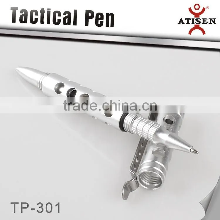 Self defense tool 6061Aluminum steel Hollow out Tactical ball point pen,glass breaker 2 in 1 TP-301