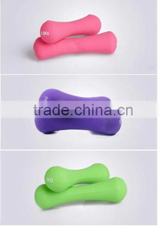 Colored Rubber Weight Plate Dumbbell