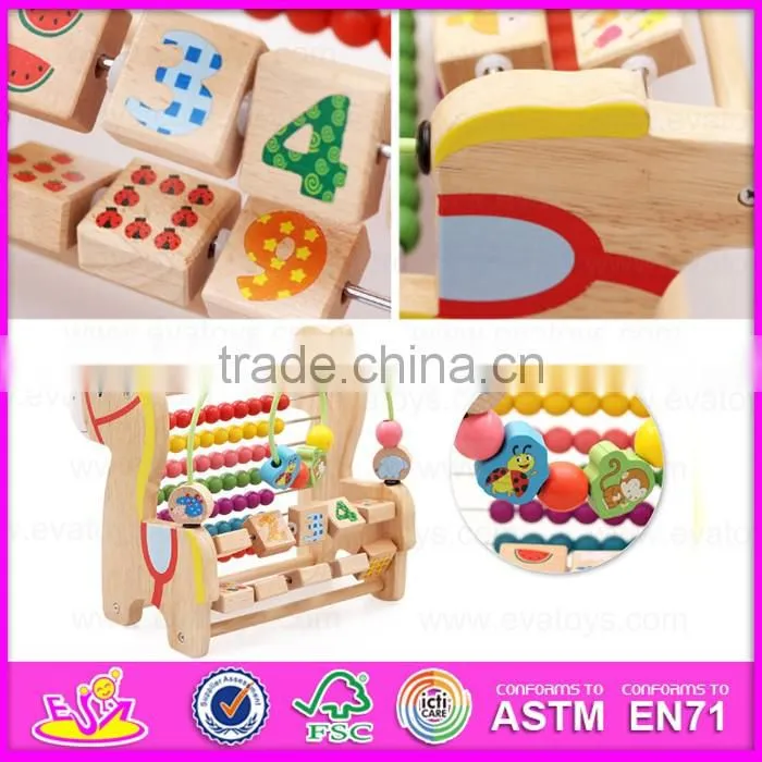 2016 brand new wooden beads toy, lovely wooden beads toy, preschool wooden beads toy W11B086