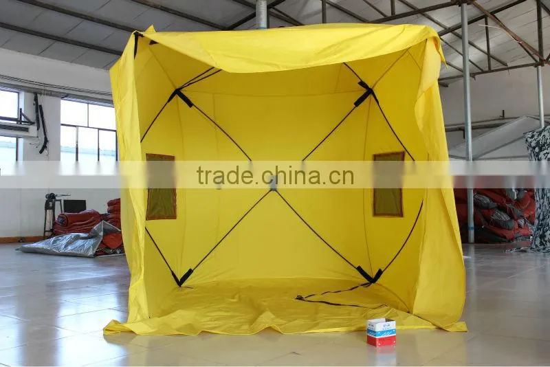 Winter canvas ice fishing tent for camping used