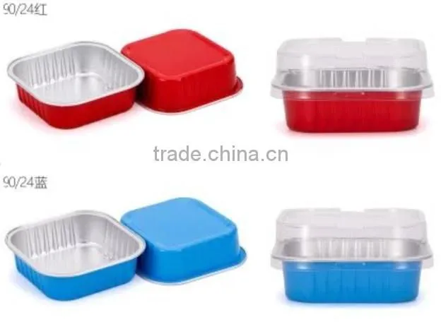 Cheap colour coated airline aluminium foil cake tray