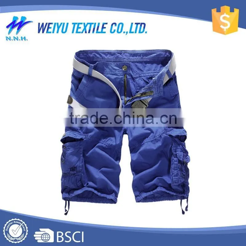 Custom multi color 6 pocket cargo shorts for man