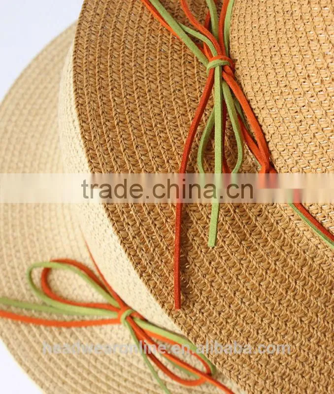 Summer Fashion Bowknot Outdoor Sunshade Straw Hats Dongguan Factory