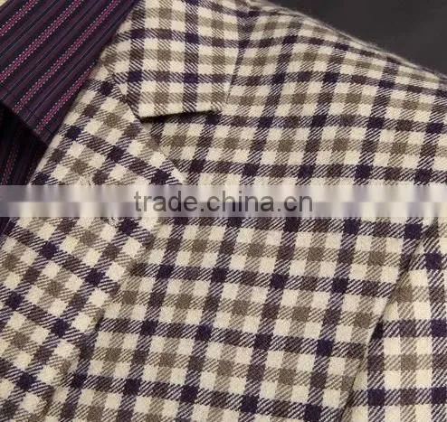 High quality TR business suits/ italy style suits for men/Grid styles Functional buttons on sleeve