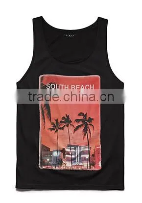 Custom Print Wholesale Cotton Custom Mens Tank Top