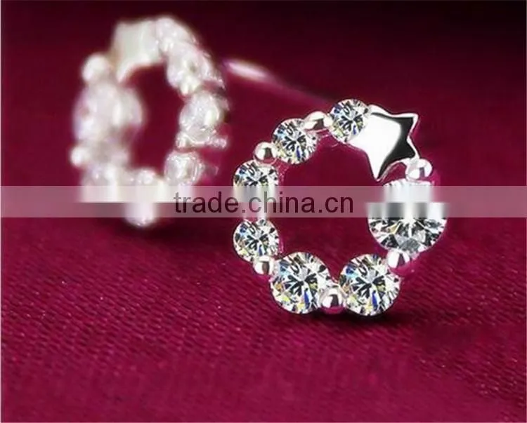 Fashion 925 Sterling Silver 2016 Latest Design Square Earring