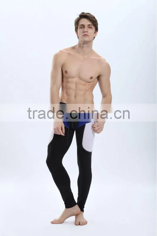 Wholesal underpants, Cheap Thermal Underwear for Men, Nylon Mesh Color Matching Long John