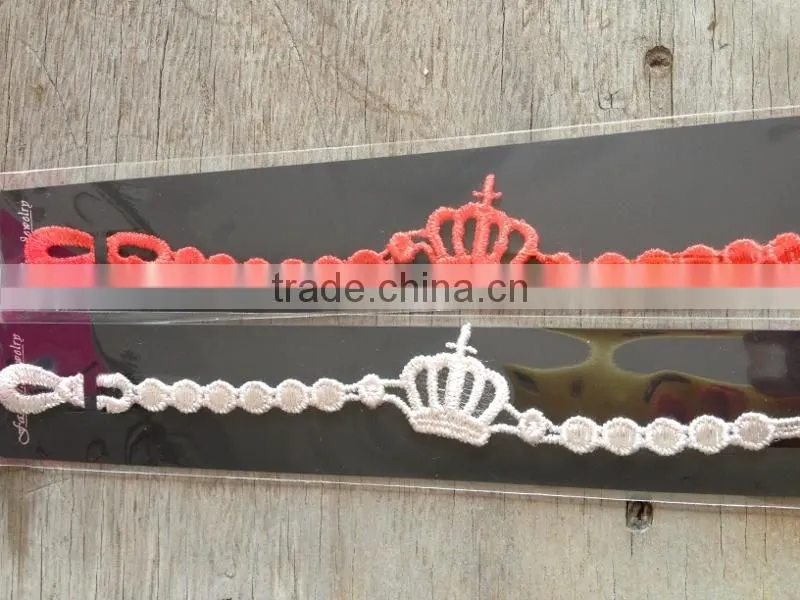 heart lock and key lace bracelet cheap lace bracelets custom design lace bracelet woven lace bracelet
