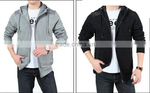 2017 good quality Professional wholesale custom fleece zipper pocket hoodies