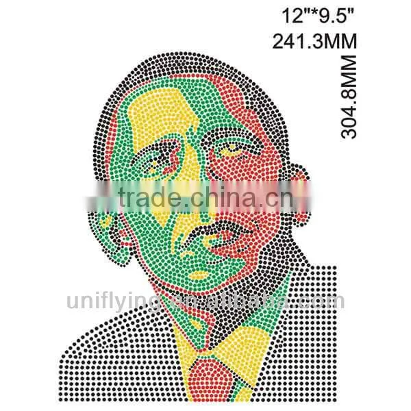 Diamond shape rhinestone hot fix motif designs