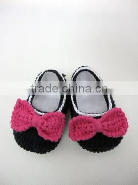 Hand crochet cotton baby socks