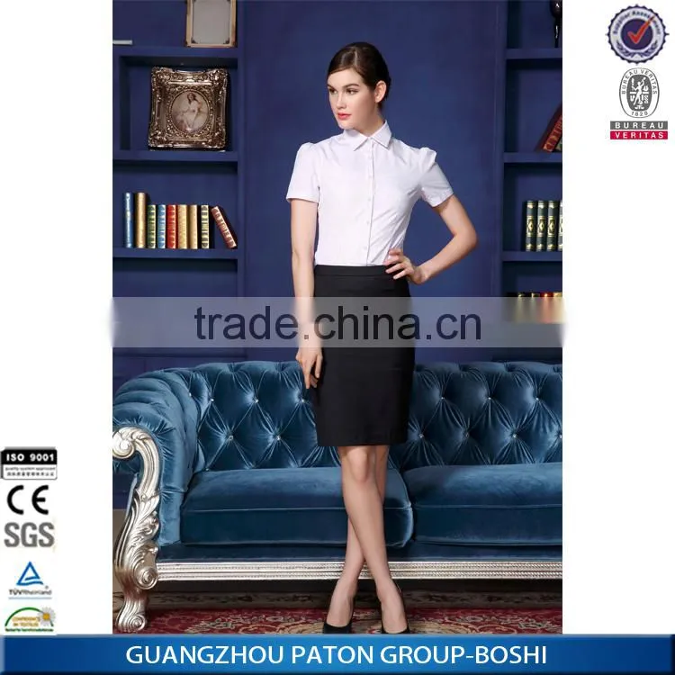 Boshi Factory Price 100% Cotton Ladies Office Shirt women shirt With OEM Service