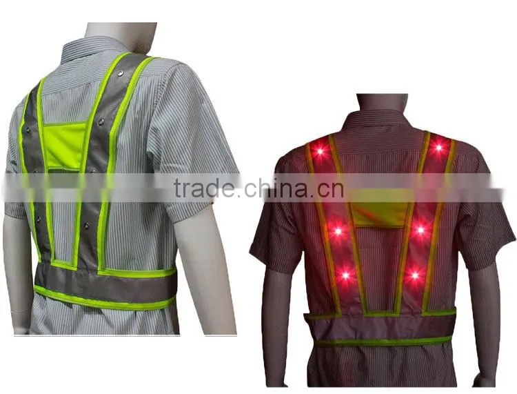 Alibaba New Design Led Fluorescence vest /industrial safety clothing