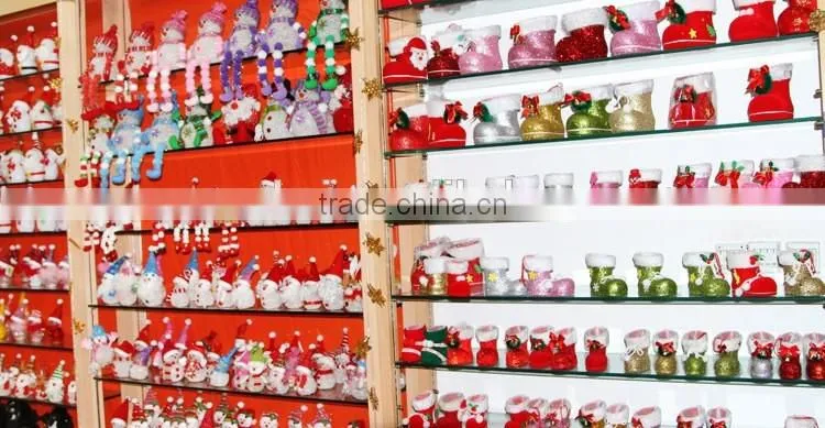 2016 hot selling promotional Christmas shoes Hanging Decoration ,felt Christmas ornaments