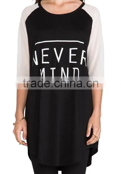 two-color long sleeve t-shirt